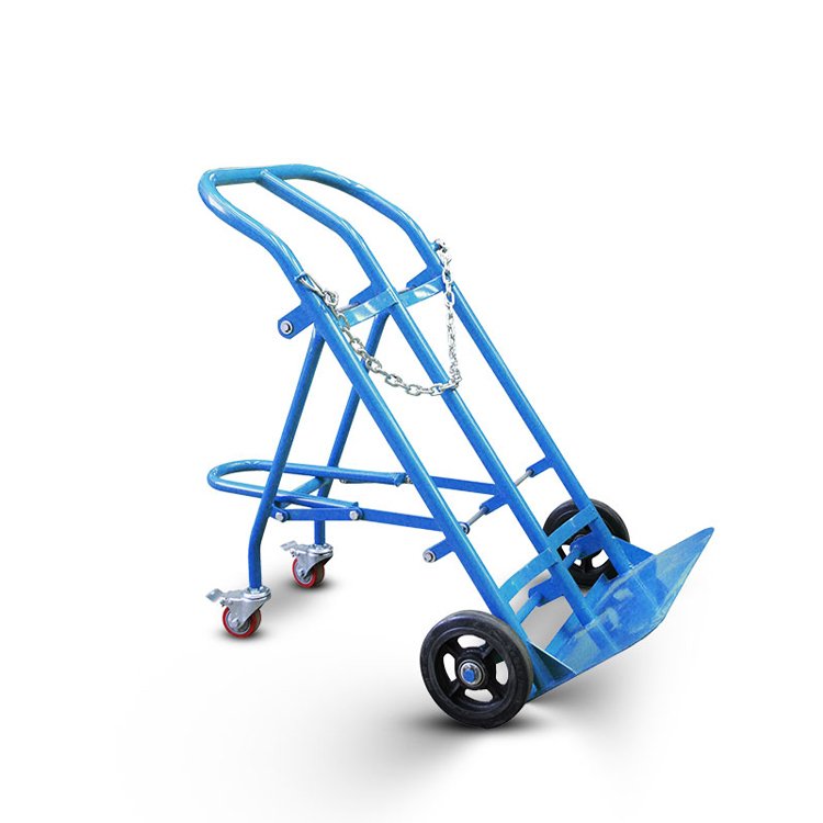 gas cylinder with 4 wheels double bottle hand truck